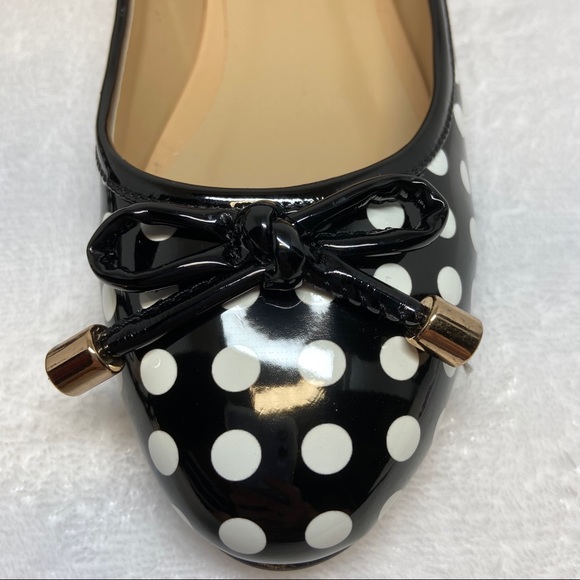 Polka Dot Round Toe Ballet Slip On Flats Pumps - Picture 7 of 7